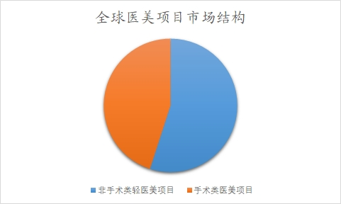 全球醫(yī)美項(xiàng)目市場結(jié)構(gòu)