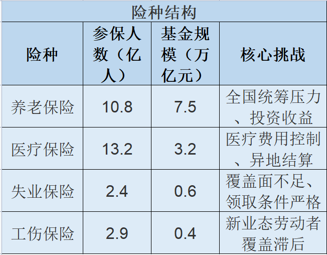 中國社保險(xiǎn)種結(jié)構(gòu)與保障水平